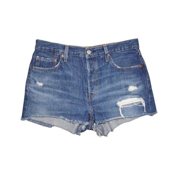 Levi’s 501 High Rise Distressed Denim Shorts – W29 - Picture 1 of 8
